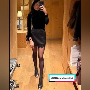 Zara LACE TRIM SKORT